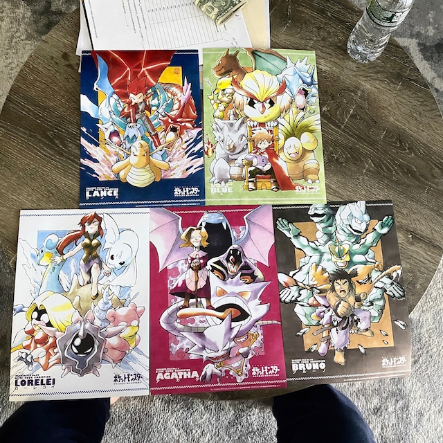 A4 Pokémon R/B/Y Elite Four Champion Set of (4TH RERUN)