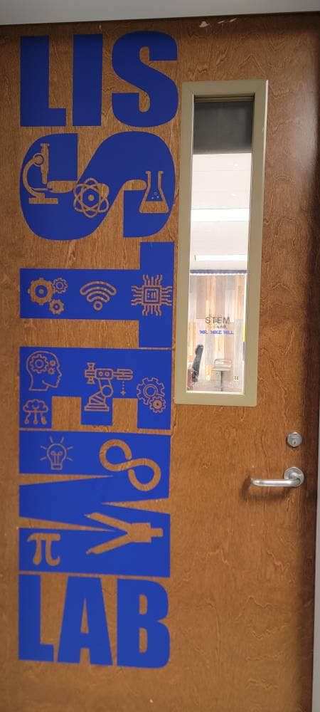 The STEM Lab, teacher decal, school classroom, vinyl wall decal, classroom wall decal, STEM Class, teacher door, Science, Technology, Math