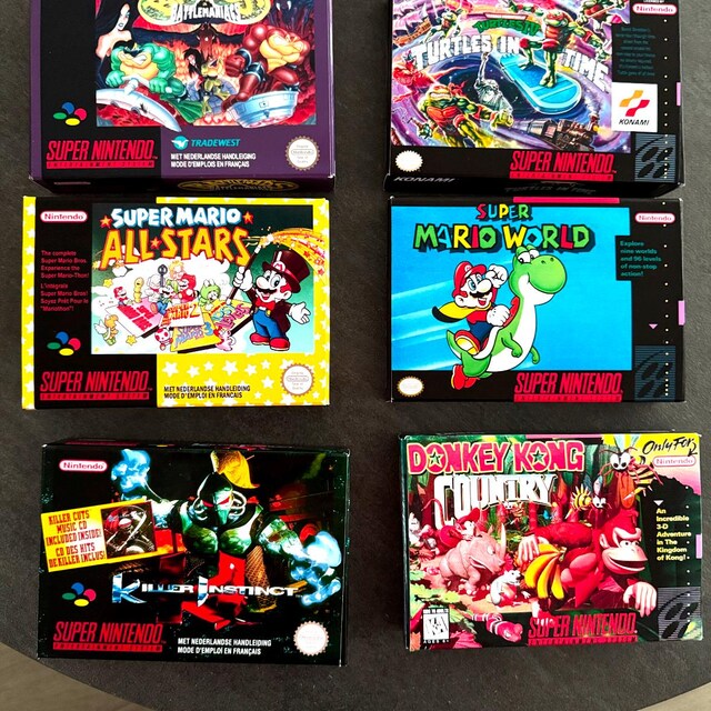 Super Nintendo Super Mario World USA Box - Etsy Super Nintendo Super Mario World USA Box - Etsy