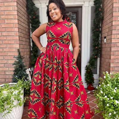 Kim African Maxi Dress / African Print Dress for Women - Etsy