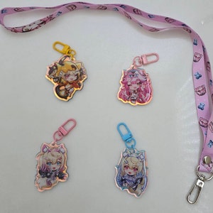 Hololive EN Advent Fuwamoco Shiori Bijou Nerissa Keychain