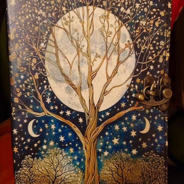 Tree of Life Leather Journal Handmade 400 Pages Grimoire Book of ...