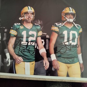 Aaron Rodgers Jordan Love Green Bay Packers Signed Photo Autograph