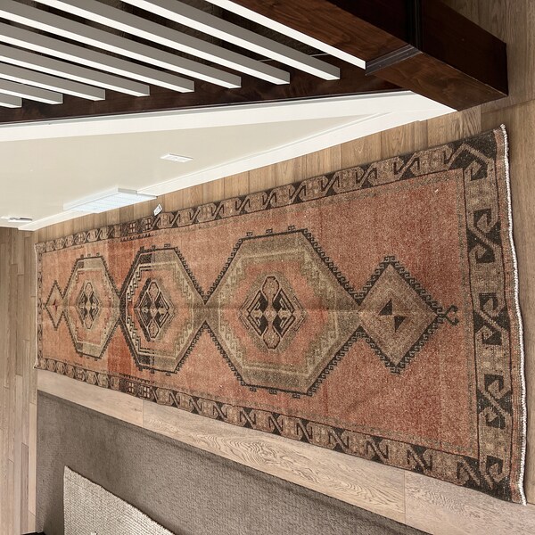 4x6 Vintage Pastel Pink,beige,brown Rustic Entry Rug,turkish Hand Woven ...