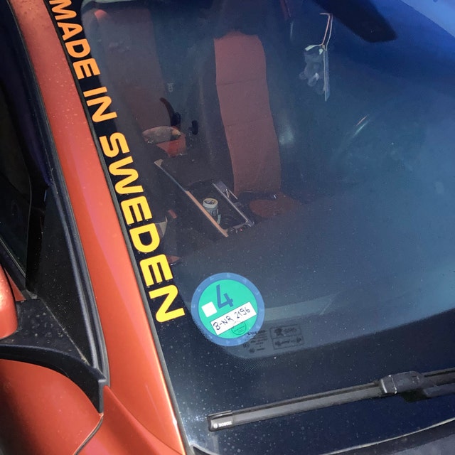 Made in Sweden Windshield Sticker Vinyl Window Decal Swedish Wagon  Hatchback Car Sticker for Volvo and Saab Vehicles 