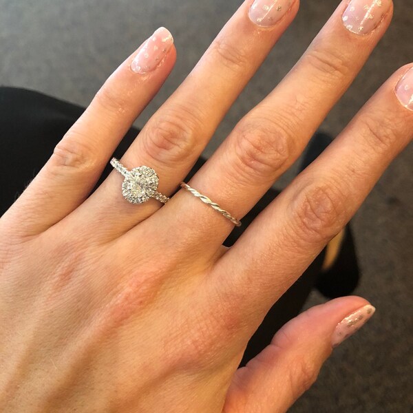 Silver Twist Ring Relaxed Rope Infinity Loose Twisted Skinny Wedding ...