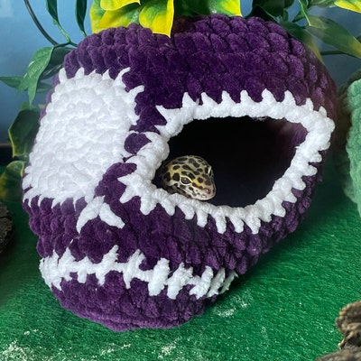 Skull Reptile, Invertebrate Hide, Crocheted Leopard Gecko Hide, Velvet ...