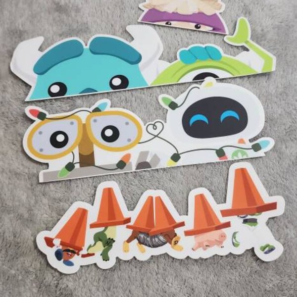 Sully Window Sticker Mike & Sully Peeker Transparent Car Decal/ Monsters Inc Peekaboo Window ...