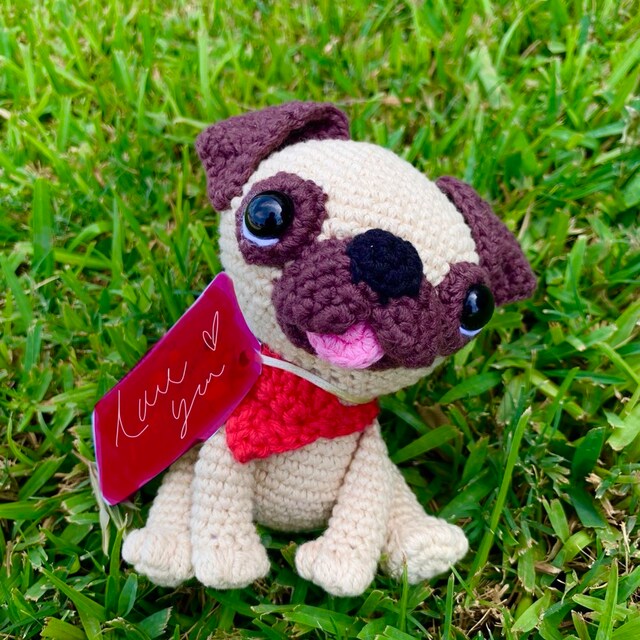 パグ犬の編みぐるみ編み図 - Etsy 日本