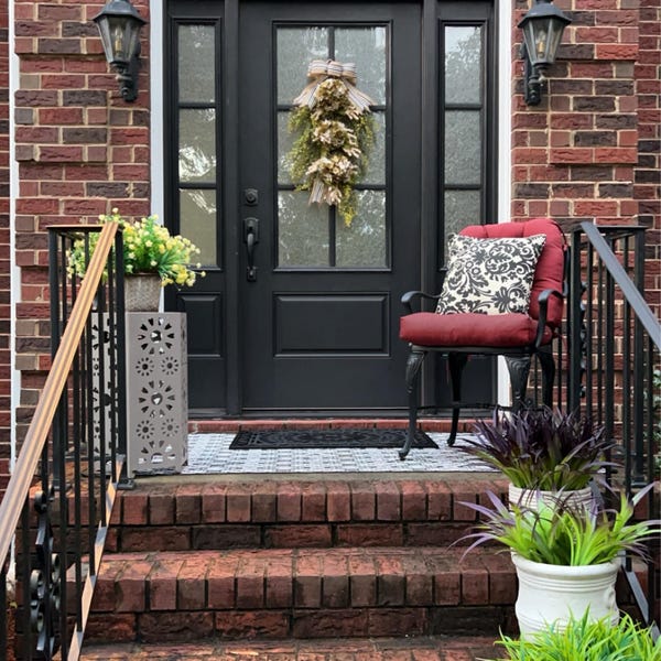 Hydrangea Farmhouse Swag, Hydrangea Swag, Front Door Teardrop Bouquet ...