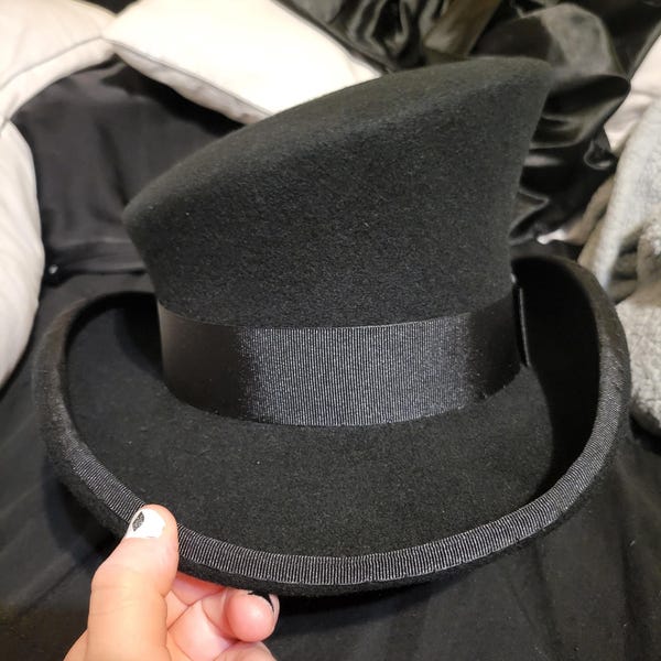 Asymmetric Top Hat, Top Hat, Topper Hat, Edwardian Top Hat, Victorian ...