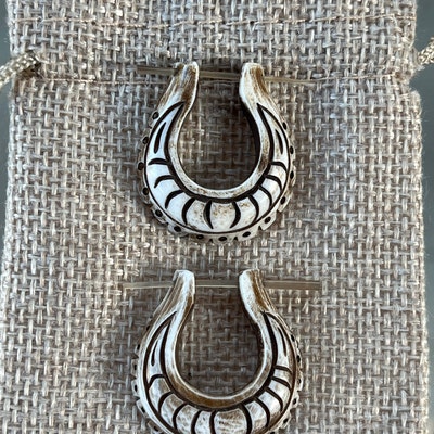 Brown - Hand Carved Wooden Earrings main image 0