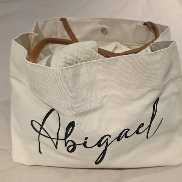 Personalized Bridesmaid Tote Bags,bridesamaid Gift Bag With Name,beach ...