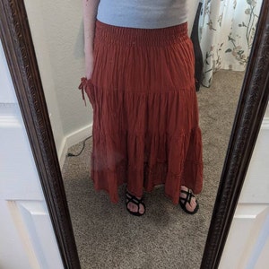 Tiered Pocket Skirt // Pockets Natural Fiber Flexible - Etsy