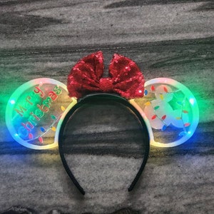 ON SALE! Light up Christmas 3D Printed Disney Ears - Etsy display picture 2