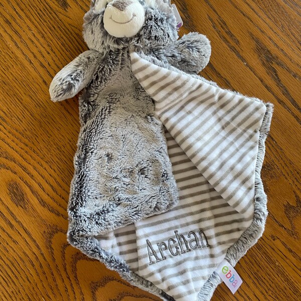 MON AMI IZZY ICE CREAM WOOD TEETHER SECURITY BLANKIE main image 0