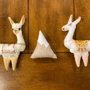 Llama Plush Felt Animals Sewing pattern for felt ornaments or - Portugal