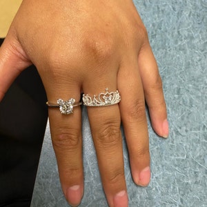 Anillo De Mujer Cz Zirconia Cúbica Boda Mickey Shape Finger Anillo De Mujer Cz Zirconia Cúbica Boda Mickey Shape Finger
