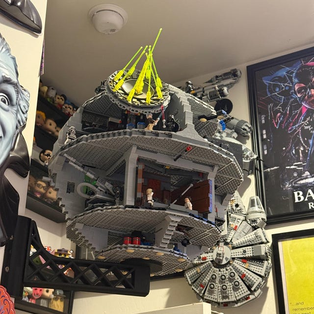 Rotating Death Star Wall Mount Display | Compatible With LEGO Set