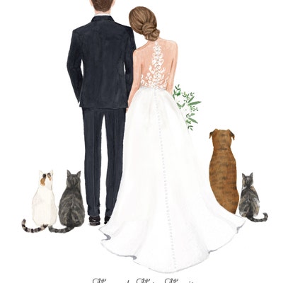 Bride and Groom Personalized Card, Wedding Printable Card, Wedding Card ...