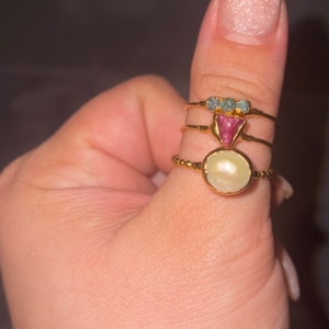 Customer photo from Carisa, Raw Crystal Ring Mystery Box! 3 Ring Set