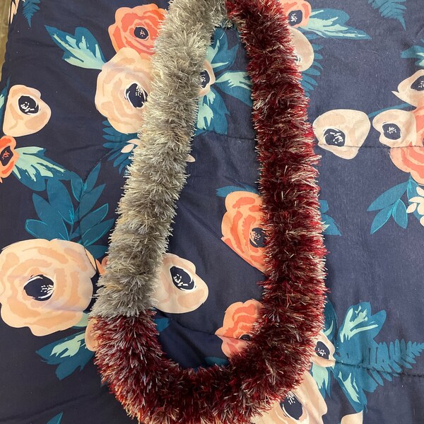 Ice Burgundy Eyelash Yarn #22717 - 100g/164 Yards Bulky Polyester Fun Fur