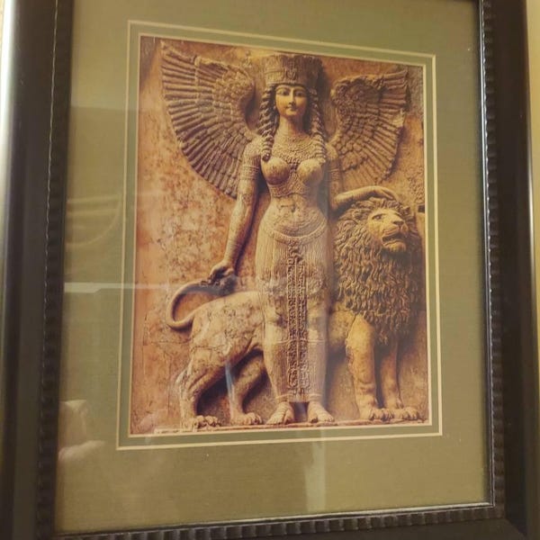Ancient Ishtar Relief Mesopotamian Goddess of Love and War Art Print ...