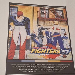 The King of Fighters 97 Poster Print | Gaming Poster | 3 Colors