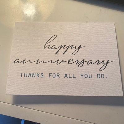 Work Anniversary Greeting Card With Envelope happy - Etsy