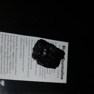 Raw Black Tourmaline Stone (.5&quot; - 1&quot;) - black tourmaline crystal - black tourmaline raw - raw black tourmaline - Black tourmaline cluster photo