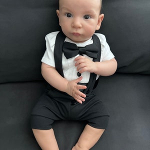 Baby Tuxedo Baby Tuxedo Outfit Baby Wedding Outfit Black - Etsy