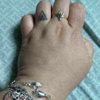 Orecchini pendenti in argento sterling 925 con fiocco di neve ovale e ossidiana - Italia
