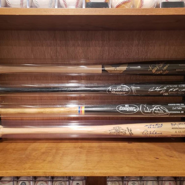 Mini Batte De Baseball Avec Support Autoportant - Présentoir Ou Rack Mural Noir