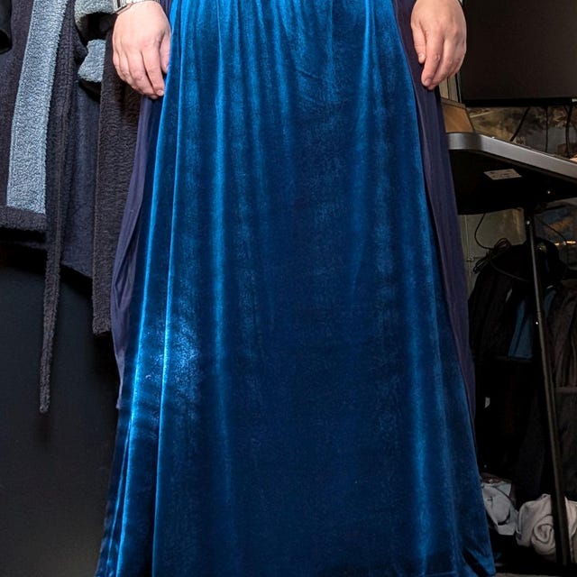 Women Velvet Skirt, Maxi Skirt, Vintage Skirt, A-line