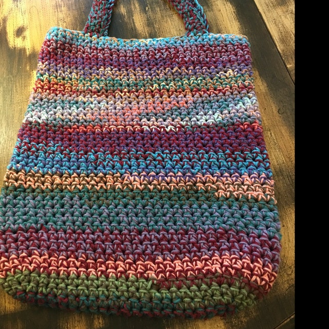 トートバッグ CROCHET SHOPPING BAG Crochet Shopping Bag - Free Crochet Pattern