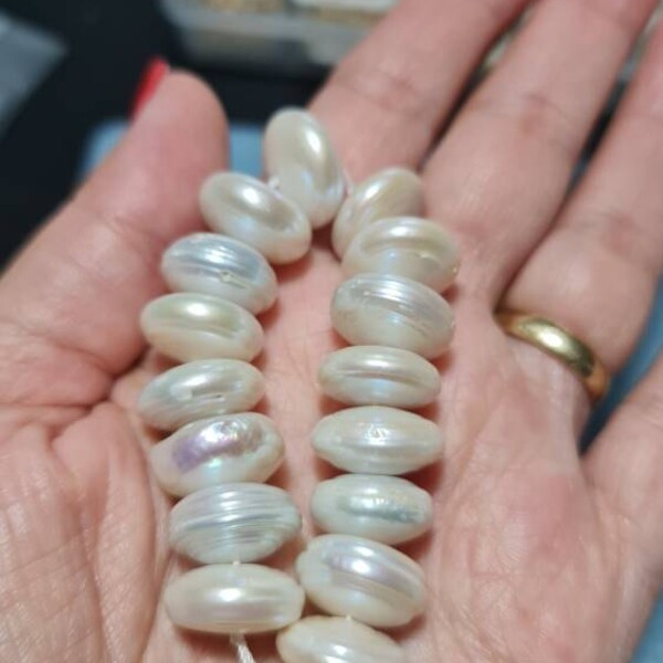 Pearl Beads For Bracelets 8-9mm White Saltwater Akoya Pearl Loose Beads - Near Round, Natural, 15" Strand For Jewelry Making Akoya Pearl Necklace Making - Foto 8
