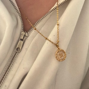 18K GOLD Zodiac Necklace Coin Astrology Zodiac Jewelry Taurus - Etsy