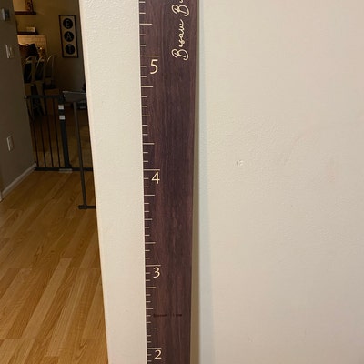 Farmhouse Boho Wooden Ruler Growth Chart, Personalized Wood Wall ...