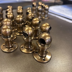 Brass Gallery Rail attaches to top perimeter of antique desks, bookcases, cabinets and shelving.