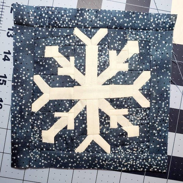 Ice Box Pattern Snowflake Winter Quilt Block Pattern PDF - Includes Instructions for 6 ...