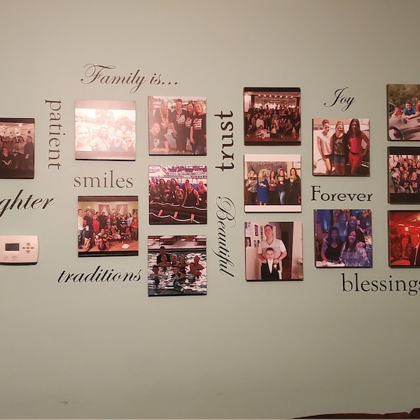 Set of 12 Family Quote Words Vinyl Wall Sticker Picture Frame Wall Home ...