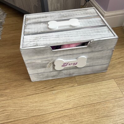 Personalised Toy Box With Lid Dog Box Gift Box Dog Crate - Etsy
