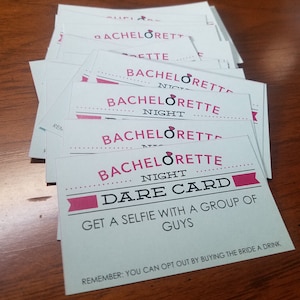 Bachelorette Dare Cards Bachelorette Party Game Editable Printable Game ...