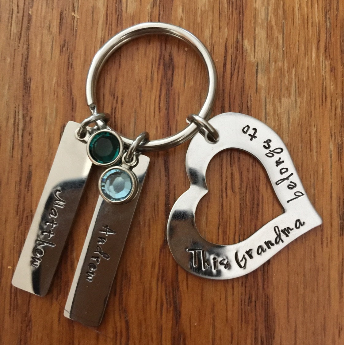 Custom Grandma Key chain, Grandmother jewelry, Grandmother Keychain, personalized Grandma