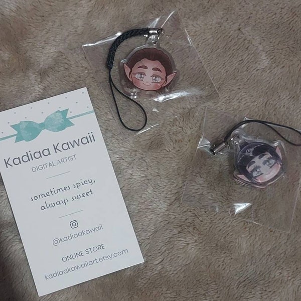 Gwyn the Pomeranian Mascot Keychain [holographic Shatter Acrylic ...