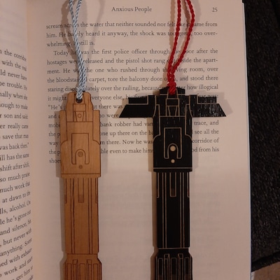 Star Wars Kylo Ren Lightsaber Bookmark With Tassel Laser Engraved Alder ...