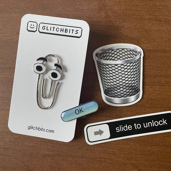 Paperclip Assistant Enamel Pin - Etsy