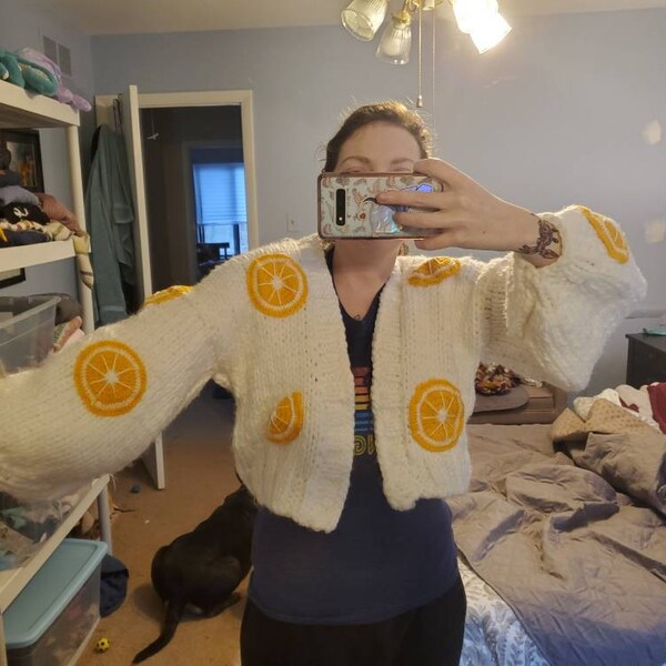 Vintage Daisy Embroidered Knitted Cardigan main image 0