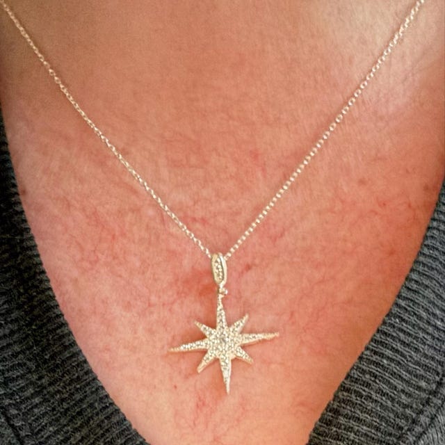 925 Sterling Silver North Star Necklace - Pole Star Necklace