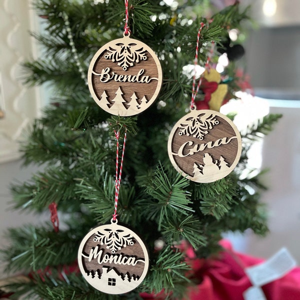 Scripts Ornament Script Ornaments - 3 Laser Ready Files - SVG - Glowforge - Etsy